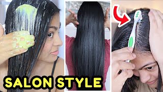 DIY HAIR SPA TREATMENT AT HOME hair dusting scalp exfoliation coconut milk mask [upl. by Analli343]