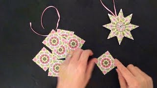 PAPER STAR ORNAMENT TEABAG FOLDING TUTORIAL [upl. by Yatnwahs]