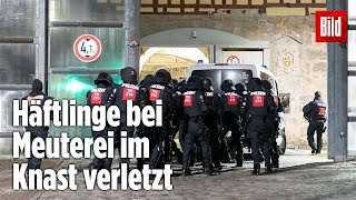 Gefängnismeuterei Polizei stürmt Knast in Thüringen  JVA Untermaßfeld [upl. by Attayek620]